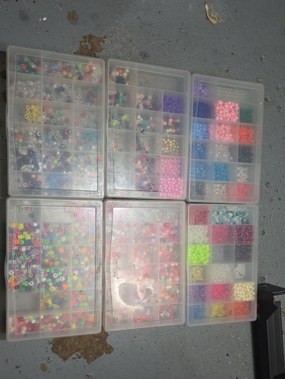 Craft Bead Organizer Set With Assorted Multicolor Beads bundle